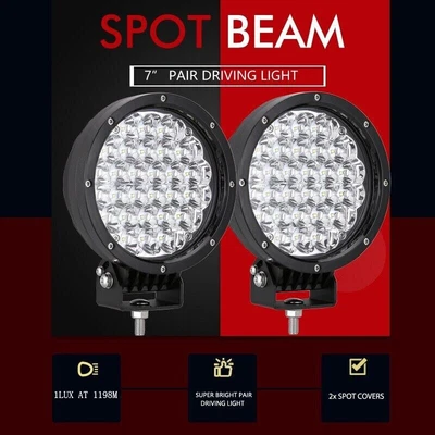 7inch Spot LED Driving Lights Spotlight Offroad Lamp Round Headlight Fog Lights • $88.96