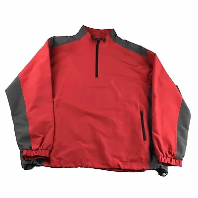 Ping Sweatshirt Mens XL Red 1/4 Zip  Mesh Lined Windbreaker Lightweight Pullover • $25.84