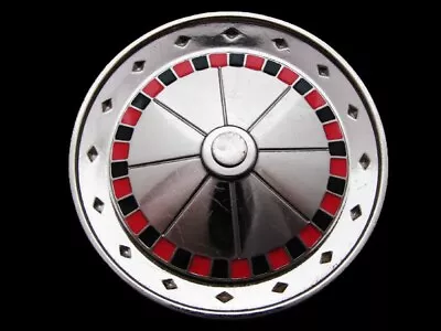 Kk01142 Very Cool Cut-out **roulette Wheel** (really Spins) Gambling Belt Buckle • $12