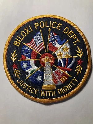 Biloxi Mississippi Police Patch ~ Black & Yellow • $9.50