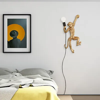 Monkey Wall Sconces 1 Light Nordic Resin Wall Mounted Lamp E27 Corridor Decor • $57