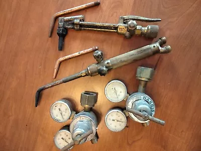 Vintage Harris Model 19-2 Jewelry Torch No. 26 Cutter And 2 Regulators • $50