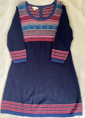 £20 • Buy Monsoon Lambswool Angora Fairisle Jumper Dress Size Large