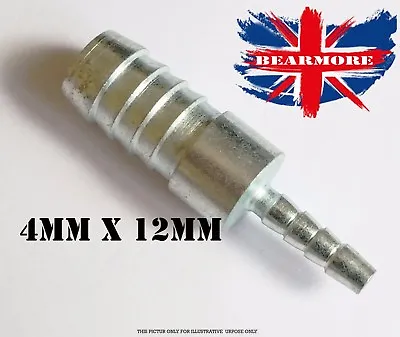 4mm To 12mm Connector Reducer  Barbed Joiner Hose Pipe Union Water Air Fuel Gas • £6.20