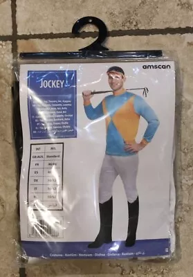 4 Piece Jockey M/L Costume Outfit Dress Up Men Standard. Grand National.  • £22.99