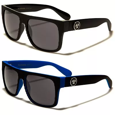 Biohazard Ribbed Face Vintage Shades Men's Fashion Sunglasses • $16.97