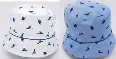 Baby Boys Sun Hat Summer Beach Hat Bucket Dinosaur Toddler Kids Boy 6-18 Months • £6.95