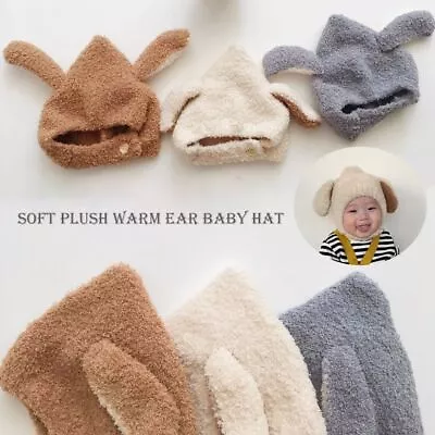 Ear Protection Rabbit Ears Cap Plush Furry Bonnets Beanies Cap  Autumn Winter • $16.93