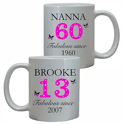 £10.95 • Buy PERSONALISED 13th 16th 18th BIRTHDAY GIFT FOR HER MUG GIRLS TEENAGER DAUGHTER