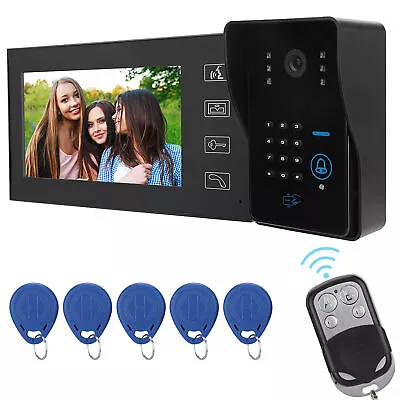 7in Video Door Phone Wired Access Control Doorbell Kit Home Intercom System GDS • £156.14