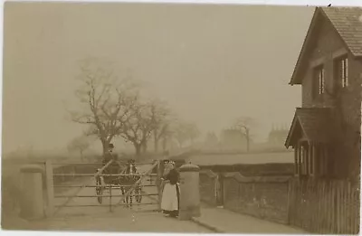 Langley Mill Aldercar Lane The Toll Gate And Gatekeeper/Gent & Pony & Trap 1908 • £32