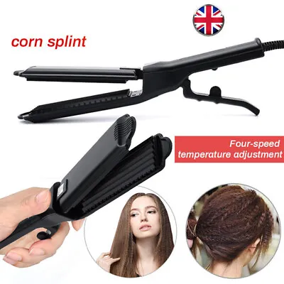 Salon Hair Curler Ceramic Crimper Wave Curling Iron Wand Wet & Dry Styling Tool • £11.99