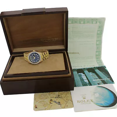 18k Rolex OP Day-Date President Ref 1803 Blue Diamond Dial/Bezel 36mm #W71871-1 • $3800