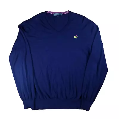 Masters Collection Men's Sweater Cashmere Blend V-Neck Long Sleeve Pullover L • $35.99