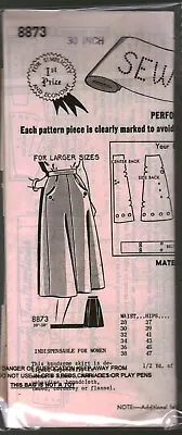 8873 Vintage Mail Order Sewing Pattern 1960s Misses Skirt 30  Waist OOP Casual • $5.59