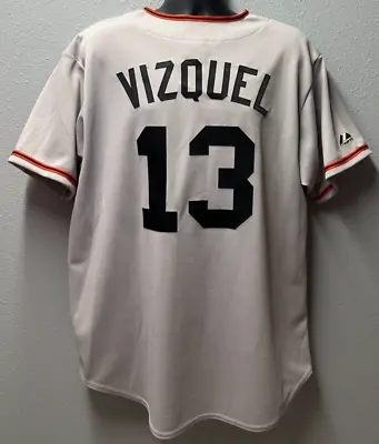 San Francisco GIANTS #13  Omar Vizquel Baseball Jersey Men's SZ: XL Gray- Used • $75