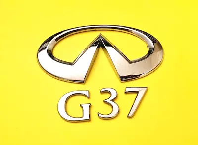 08 09 10 11 12nfiniti G37 Coupe Rear Trunk Lid Emblem Set Chrome Silver #a47 • $29.99