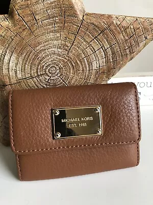 Michael Kors Tan Purse Cardholder  Key Ring Wallet Mint Cond 🌴 • £18.99