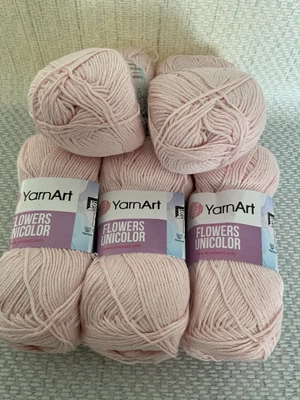 £10.99 • Buy YarnArt Flowers Unicolor  Cotton Mix Knitting/Crochet Yarn 5 X 50g Shade 733