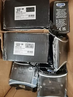 £50 • Buy Job Lot Selectric 5m Switches & Sockets Matt Black 