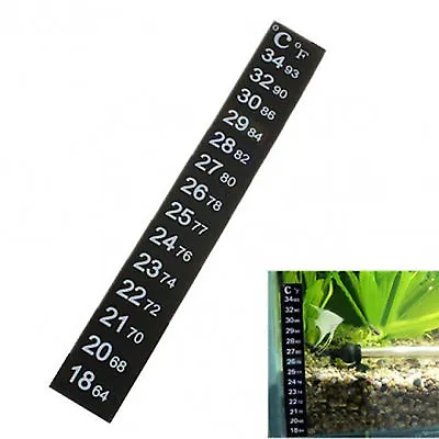 £1.75 • Buy Lcd Stick On Digital Thermometer Adhesive Aquarium Fish Tank Window Water Strip