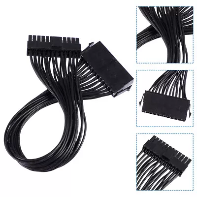  24-Pin Male To Female Cable ATX Motherboard Power Extension Cord Supply • £8.75