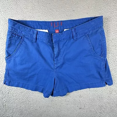 Elle Paris Womens Shorts Size 14 Blue Denim Chino Hot Pants Actual 35x3 • $12.90