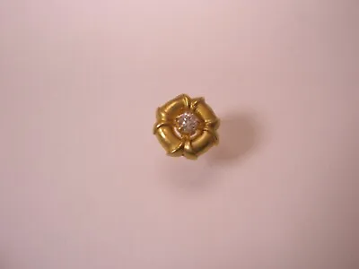Solitaire Stone Gold Tone Quality Vintage Tie Tack Lapel Pin R07 • $24.49