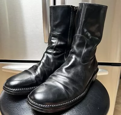 John Varvatos Men's Lewis Zip Black Leather Ankle Boots Shoes Sz 12 • $140