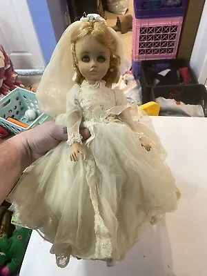 Madame Alexander 17  Elise BRIDE Doll Creepy Scary Haunted Style ~ 1970's • $20