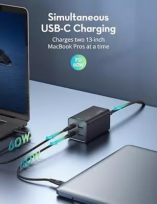 4-Port Desktop USB Charging 120W Station Huge Charging Capability Wide Compatibi • $28.81