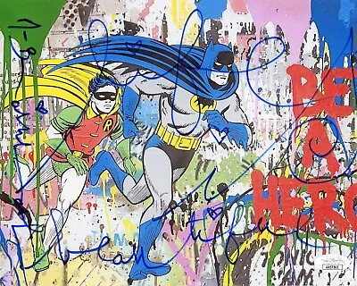 MR BRAINWASH Authentic Hand-Signed  BATMAN & ROBIN  8x10 Photo (JSA COA) • $349.99