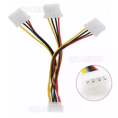 4 Pin IDE Molex To 3 SATA Power Cable Splitter Adapter 1 Male To 3 Female B16 • $2.38