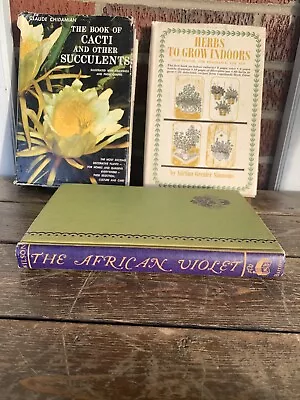 Lot Of Vintage Plant Books-Succulents-Cacti-African Violet-Herbs-Estate Hardback • $19.99