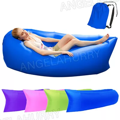 Air Bag Sofa Bed Fast Inflatable Lounge Sleeping Camping Hiking Lay NEW • $13.97