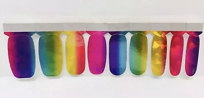 Color Nail Polish Strips 18ct . Rainbow Chrome   ❤️❤️ • $4.10