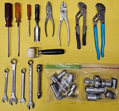 Tool Lot - Pliers Screwdrivers Sockets Etc. Kobalt Channellock Etc. • $12.99
