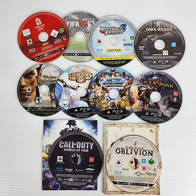 Playstation 3 Video Game Disc Only 10x Bulk Bundle Dark Souls Bioshock COD 🦊 • $50