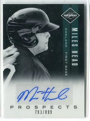 2011 Limited Miles Head Prospects AUTO AUTOGRAPH RC 793/899 OAKLAND A's • $2.99