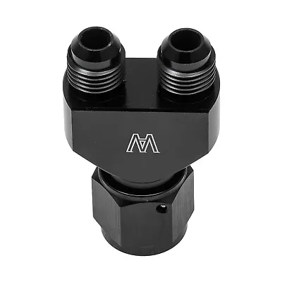Y Block Adapter Fittings -8 AN Female To Parallel Exit Dual -6 AN AN6 Male • $39.99