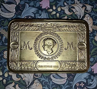 Antique World War One Memorabilia Christmas 1914 Tin Mary Collectible • £85