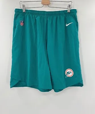 Miami Dolphins Throwback Logo Aqua Nike Practice Shorts W/ Pockets New In Bag • $59.99