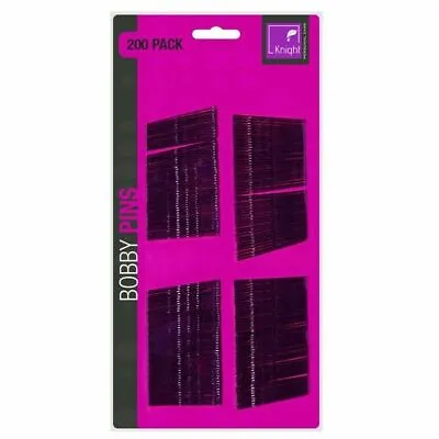 200 Pack Hair Pins Grips Waved Bobby Pins Black Kirby Hair Grips Clamps Salon  • £4.61
