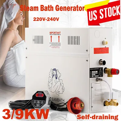 3/9kW QuickStart Steam Bath Generator With Built-In Auto Drain Spa Shower System • $250.65
