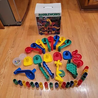 Marbleworks Set Racing Track Set Discovery Toys No. 387 Complete W/20 Marbles • $50