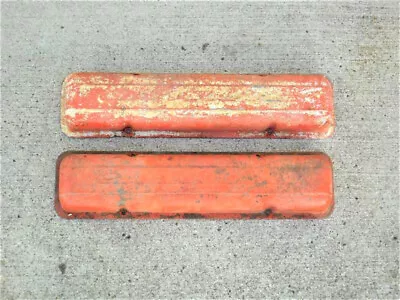 Vintage SBC Chevrolet Script Valve Covers 1955 To 1959 265 283 Staggered Bolt • $69.99