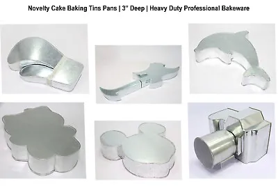 Novelty Birthdays Shapes Cake Baking Tins Pans Bakeware Professional Heavy Duty  • £12.99