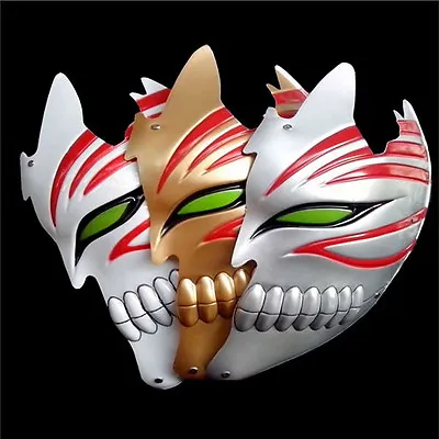 Anime Bleach Kurosaki Ichigo Half Face Mask Cool Party Halloween Cosplay Prop • £4.99