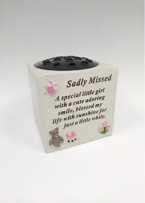 Memorial Graveside Pot For Little Girl • £9