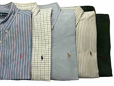 Lot Of 5 Polo Ralph Lauren  Men’s Button Down Shirts  XL Long Sleeve • $74.99